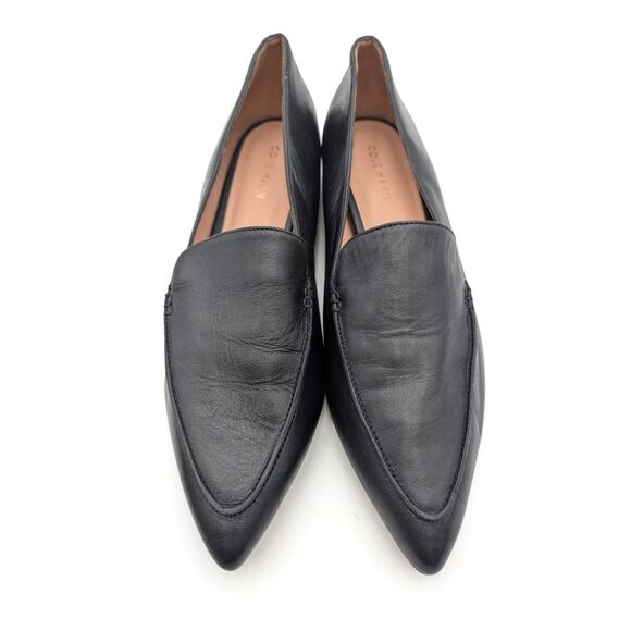 Cole Haan Valantina Pointed Toe Block Heel Loafers Shoes Black Size US9.5B EU40 - Picture 9 of 12